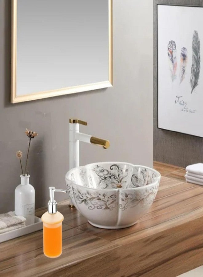 JAGGER JAG263 موزع صابون سائل متعدد الأغراض من الزجاج المصنفر، حامل شامبو وغسول يدين، موزع بلسم، موزع جل معقم، زجاجة لحوض غسيل الحمام (1) - Image 5